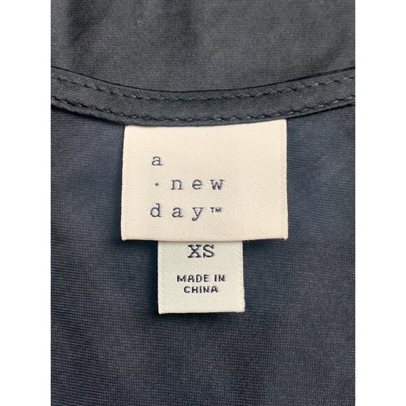 A New Day Women's Black Adjustable Strap Tank Top Detachable Rose Detail Size XS - Picture 9 of 10